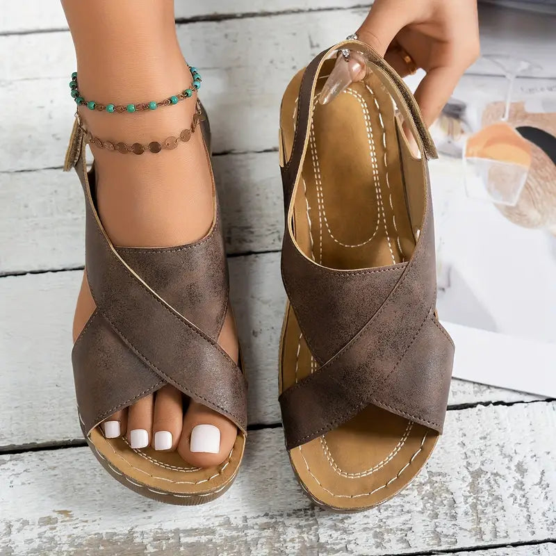 Paula™ – Classic Strap Wedge sandals