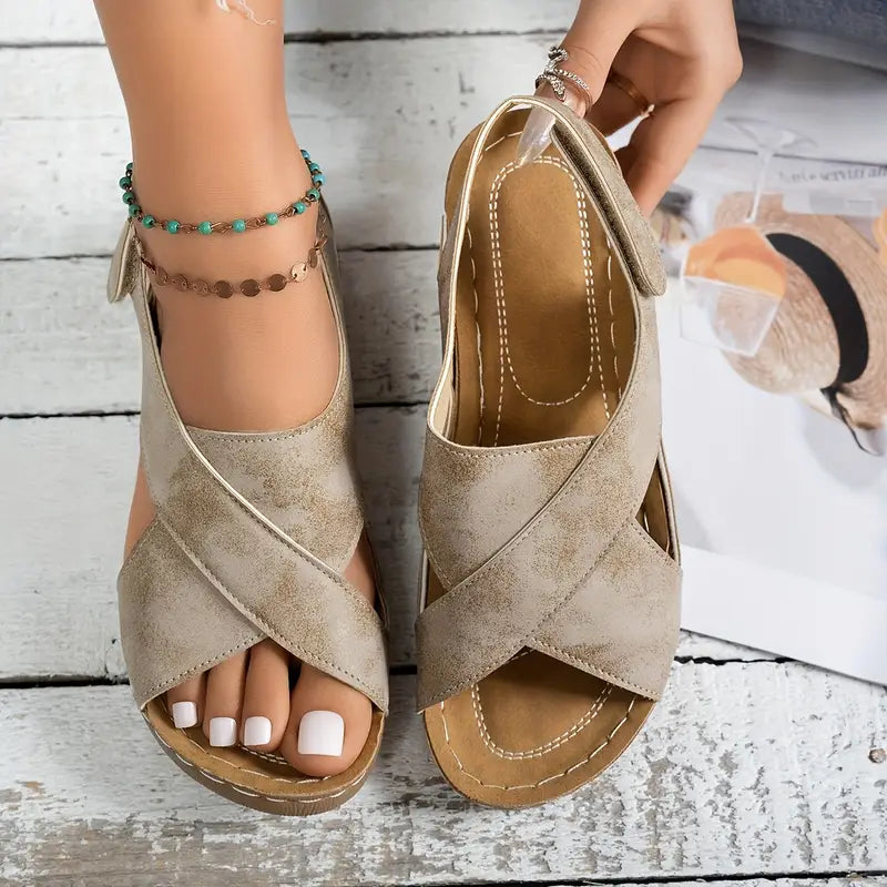 Paula™ – Classic Strap Wedge sandals