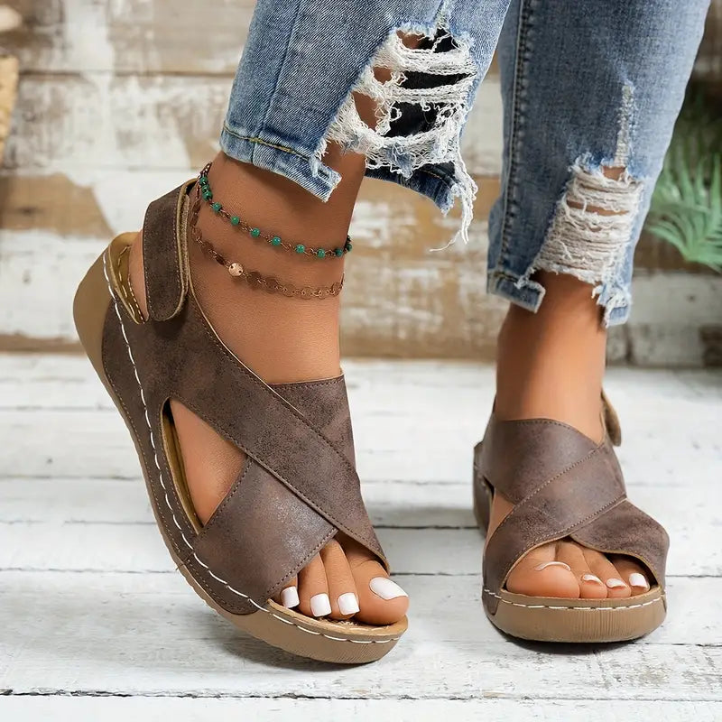 Paula™ – Classic Strap Wedge sandals