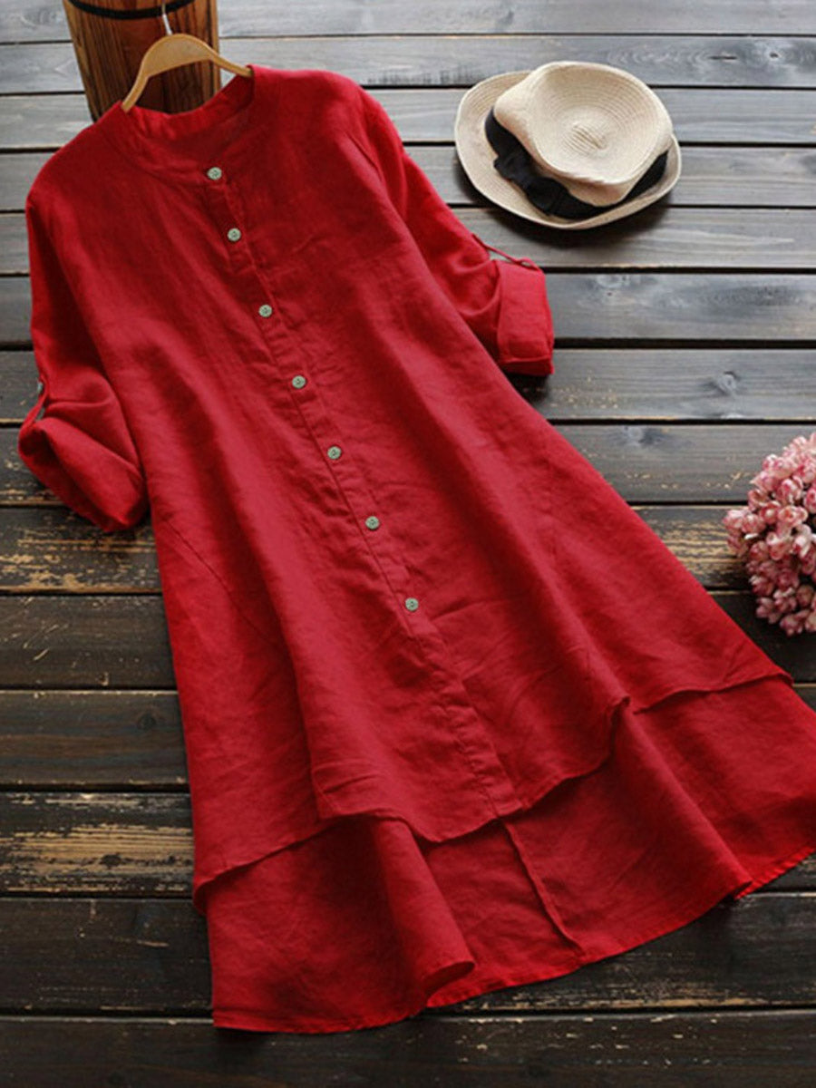 Chona™ - Casual linen shirt dress