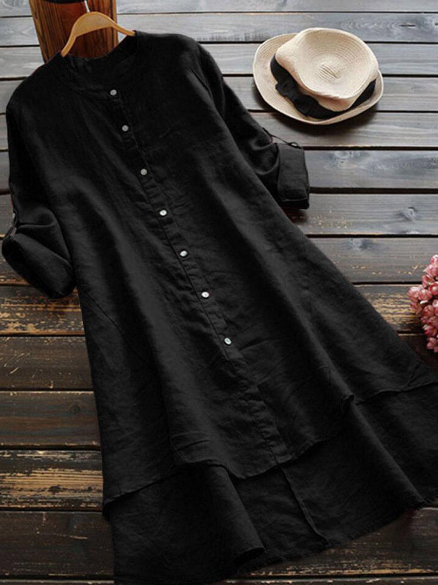 Chona™ - Casual linen shirt dress