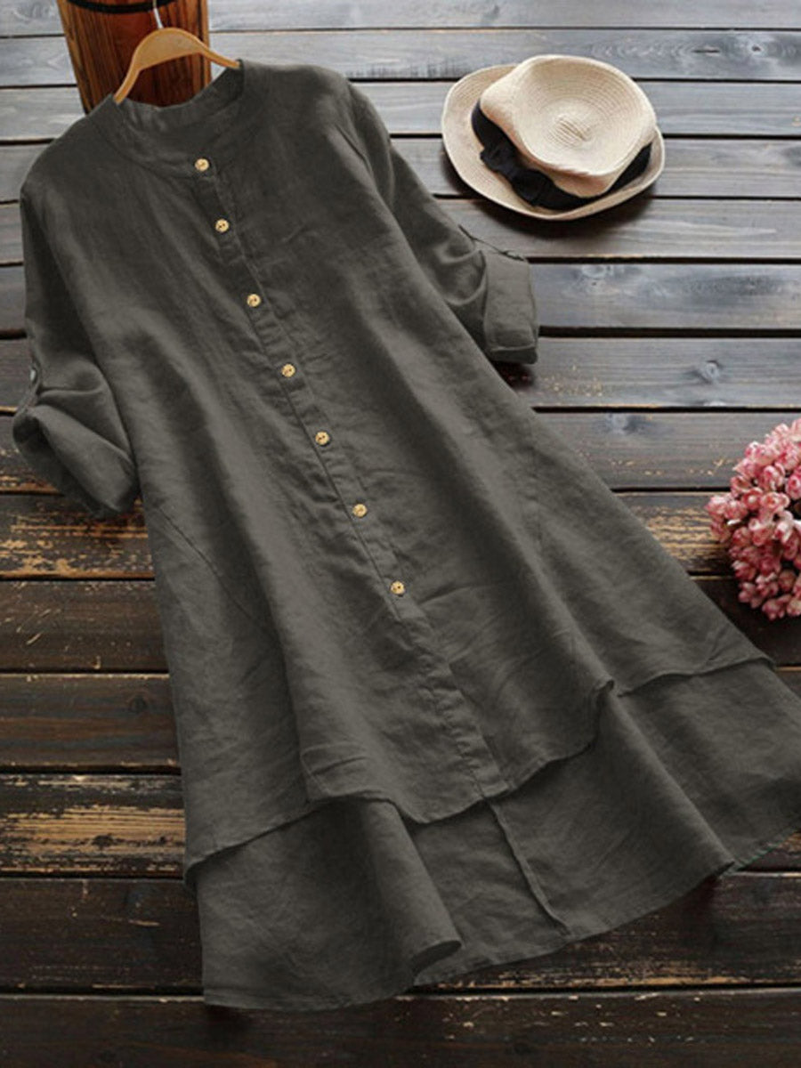 Chona™ - Casual linen shirt dress