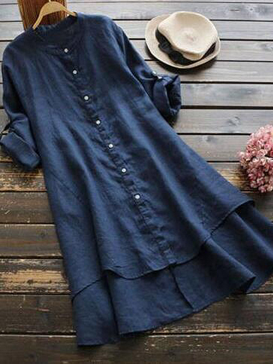 Chona™ - Casual linen shirt dress