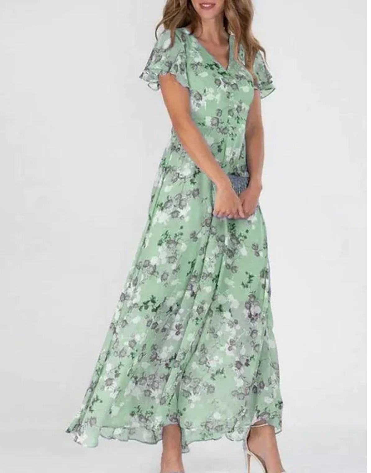 Jayga™ – Flowy V-neck Maxi dress