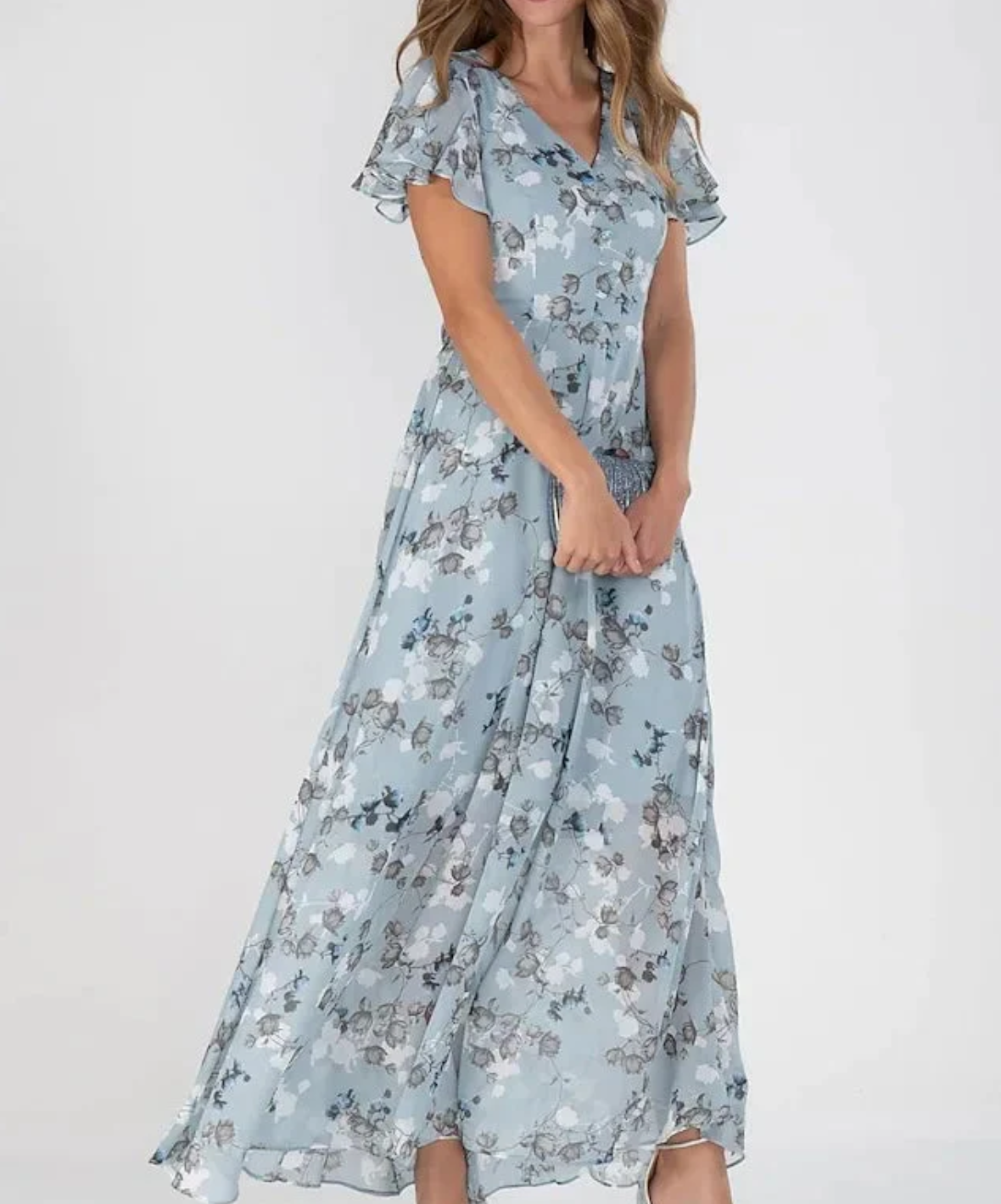 Jayga™ – Flowy V-neck Maxi dress