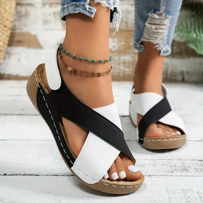 Paula™ –  Classic Strap Wedge sandals
