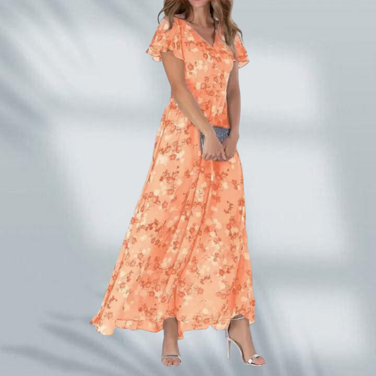 Jayga™ – Flowy V-neck Maxi dress
