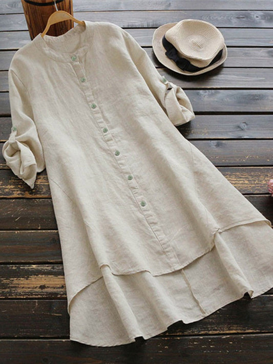 Chona™ - Casual linen shirt dress